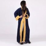 Picture of Navy Blue And Yellow Winter Bisht