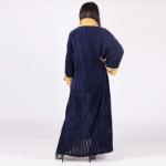 Picture of Navy Blue And Yellow Winter Bisht