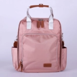 Picture of Pink Maternity Backpack For Baby Care (With Name Embroidery)