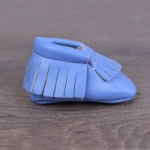 Picture of Light Blue Soft Leather Shoes For Babies (With Name Printing Option)