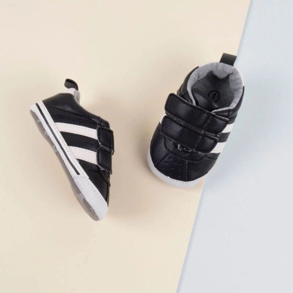 Picture of Black Stripes Shoes For Baby