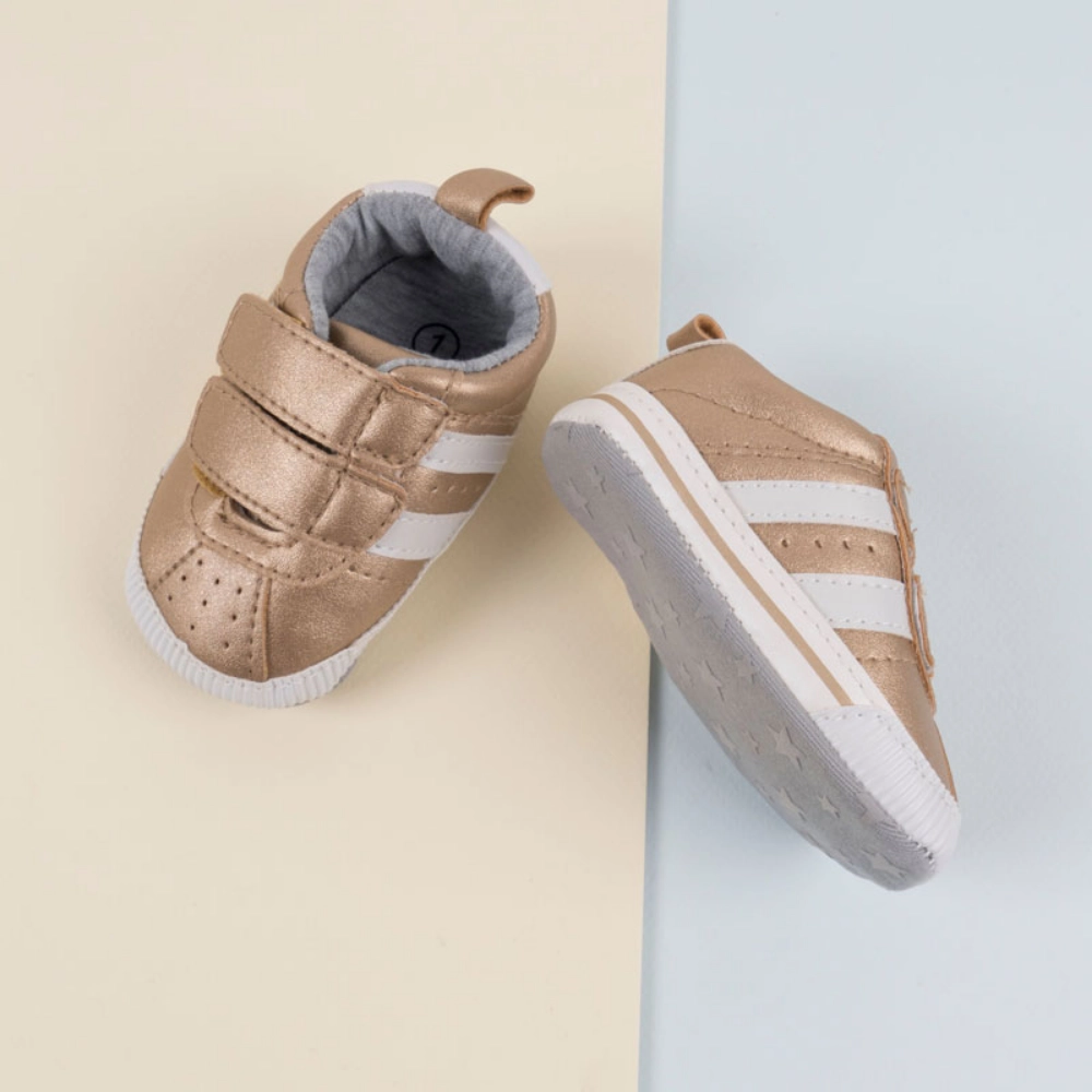 Picture of Gold Stripes Shoes For Baby