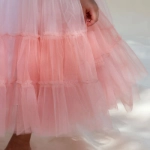 صورة فستان تور دبل كلوش بدرجات الازرق و الوردي للبنات