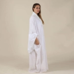 Picture of White Kimono With Maroon Arabic Font Dress For Women