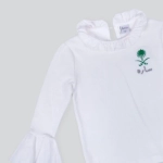 Picture of White Top With White Cuffs And Collar For Girls (With Name Embroidery Fee)
