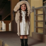 Picture of Saudi Beige Long Coat For Kids