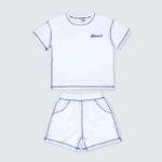 Picture of TIYA White And Blue Lines Set For Boys(With Embroidery Option) SA1006BLU