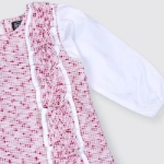 Picture of Saudi Light Pink Winter Dress For Girls