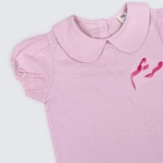 Picture of TIYA Girls' Bank Collar T-Shirt  (With Embroidery Option) SA1015PNK