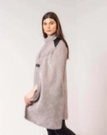 Picture of Saudi  Grey Cape Jacket With Black Shoulder For Women