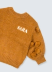 Picture of TIYA Saudi Pompom Ball Sweater Top For Girls (With Name Embroidery)