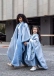Picture of Saudi Blue Cape Winter Furwa FW2022 (Mother Daughter Collection)