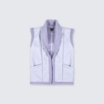 Picture of Light Grey Leather Vest For Kids (With Back Name Embroidery Option)