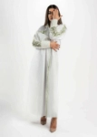 صورة 23SS1TB697305 قميص أبيض طويل متعدد الألوان بنمط الكتف للنساء