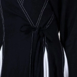 صورة فستان قفطان متوازي أسود وابيض للنساء