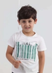 Picture of White T-Shirt Barcode Design (With Name Printing)