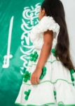 صورة فستان زهرة اليوم الوطني (مع إمكانية تطريز الاسم)