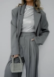Picture of 7379 Grey Blazer And Pant Set For Women FW0-23