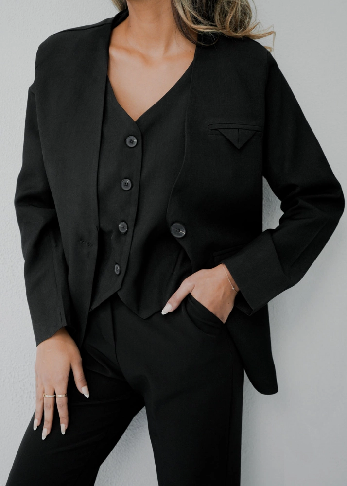Picture of 7370 Black Blazer For Women FW0-23