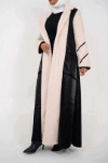 Picture of Saudi 7482 Black Furwa With Side Pockets FW2023 (Mother Daughter Collection)