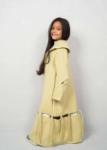 Picture of Saudi 7464 Yellow Light Furwa With Knot Bottom For Girls FW1-23