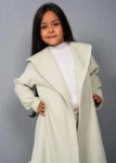 Picture of Saudi 7464 Mint Green Furwa With Knot Bottom For Girls FW1-23