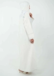Picture of Saudi 23SS1TB697304 Long White Shirt With Blue Inscription For Women 