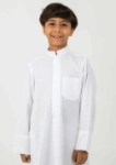 Picture of Saudi Multi-Color Linen Dishdasha Al Jazeera For Kids (With Name Embroidery Option)
